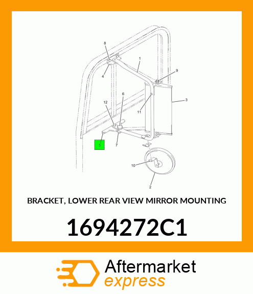 BRACKET, LOWER REAR VIEW MIRROR MOUNTING 1694272C1