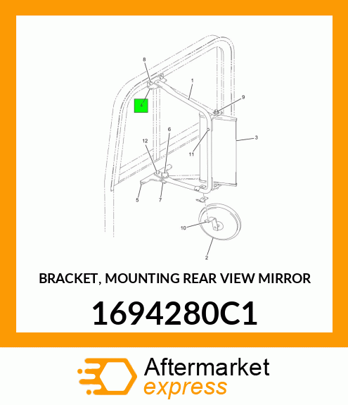 BRACKET, MOUNTING REAR VIEW MIRROR 1694280C1