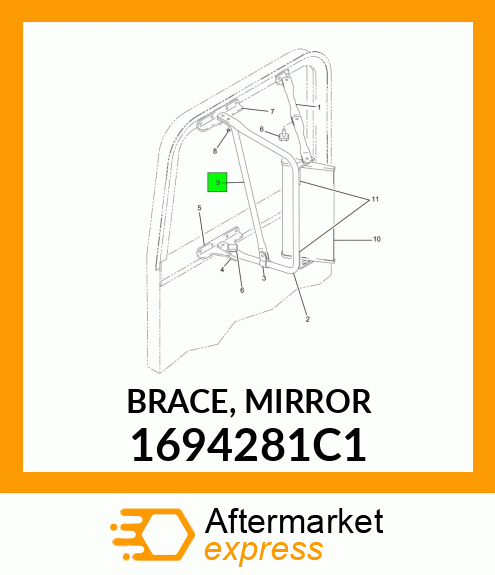 BRACE, MIRROR 1694281C1