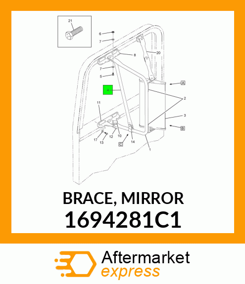 BRACE, MIRROR 1694281C1