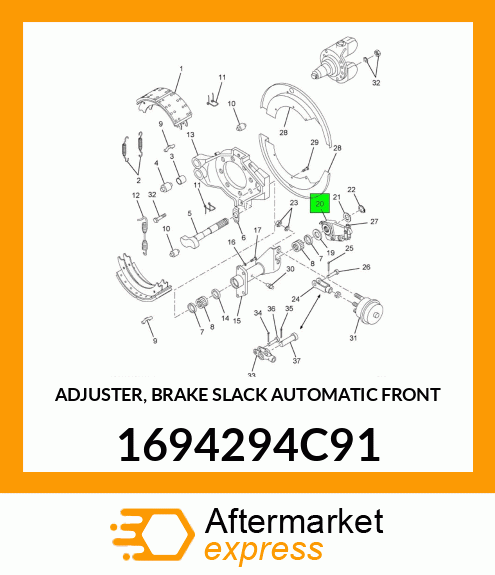 ADJUSTER, BRAKE SLACK AUTOMATIC FRONT 1694294C91