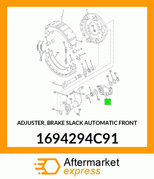 ADJUSTER, BRAKE SLACK AUTOMATIC FRONT 1694294C91