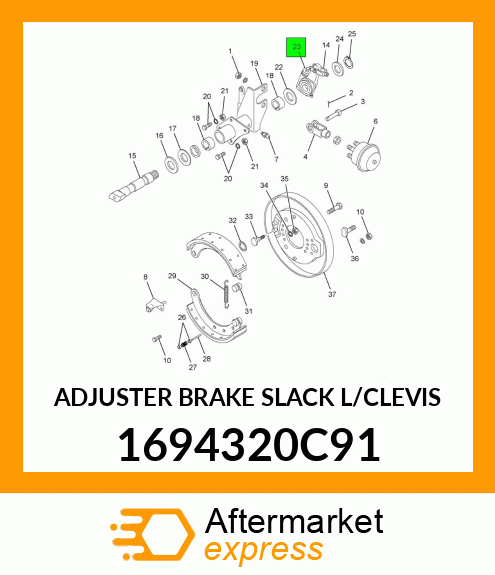 ADJUSTER BRAKE SLACK L/CLEVIS 1694320C91