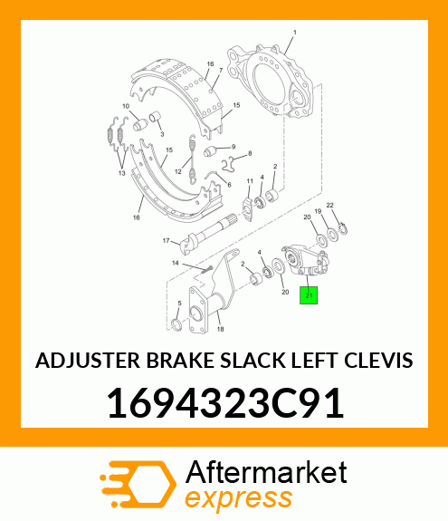 ADJUSTER BRAKE SLACK LEFT CLEVIS 1694323C91