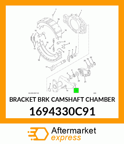 BRACKET BRK CAMSHAFT CHAMBER 1694330C91