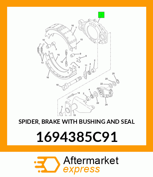 SPIDER, BRAKE WITH BUSHING AND SEAL 1694385C91