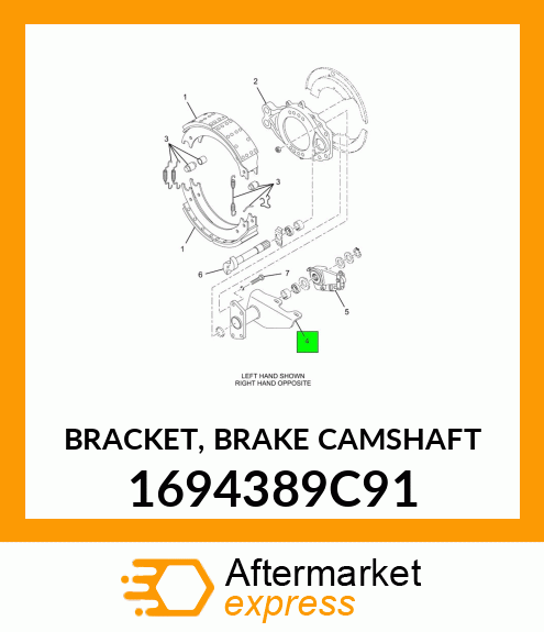 BRACKET, BRAKE CAMSHAFT 1694389C91