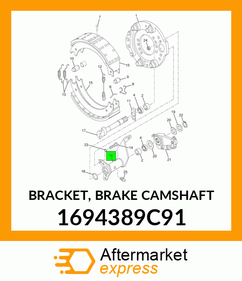 BRACKET, BRAKE CAMSHAFT 1694389C91