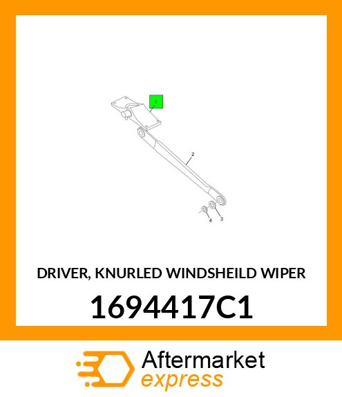 DRIVER, KNURLED WINDSHEILD WIPER 1694417C1