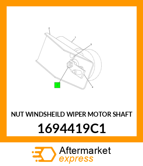 NUT WINDSHEILD WIPER MOTOR SHAFT 1694419C1