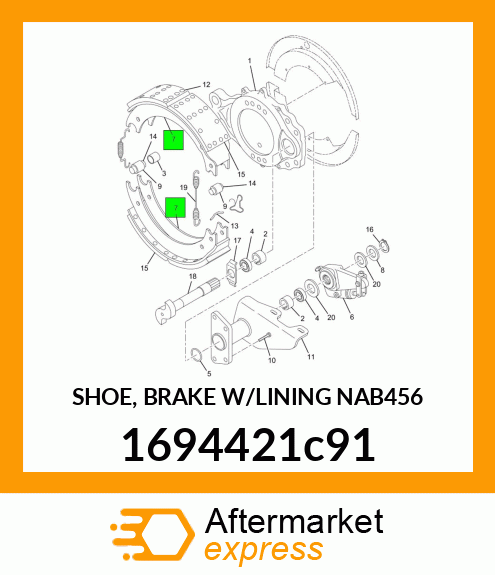 SHOE, BRAKE W/LINING NAB456 1694421c91