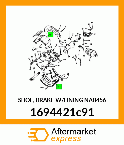 SHOE, BRAKE W/LINING NAB456 1694421c91