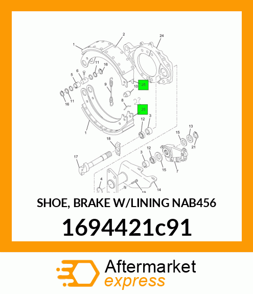 SHOE, BRAKE W/LINING NAB456 1694421c91