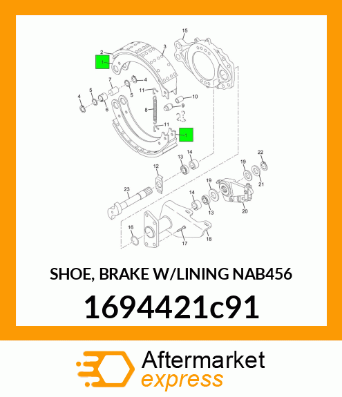 SHOE, BRAKE W/LINING NAB456 1694421c91