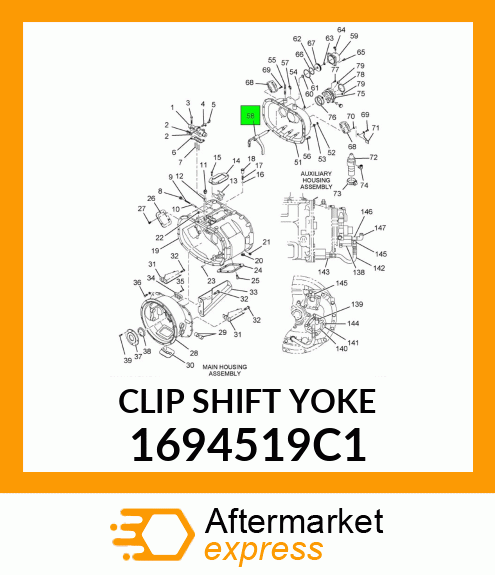 CLIP SHIFT YOKE 1694519C1