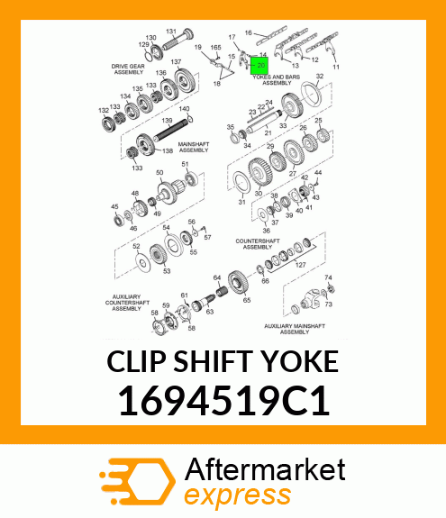 CLIP SHIFT YOKE 1694519C1