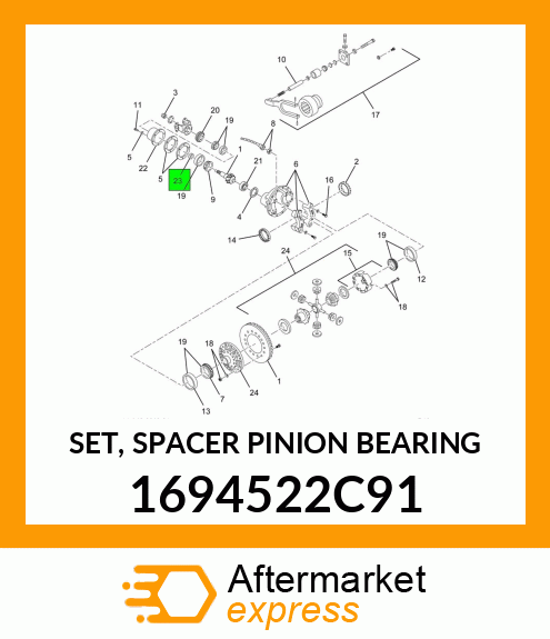 SET, SPACER PINION BEARING 1694522C91