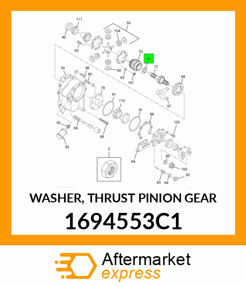 WASHER, THRUST PINION GEAR 1694553C1