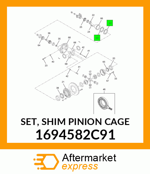SET, SHIM PINION CAGE 1694582C91