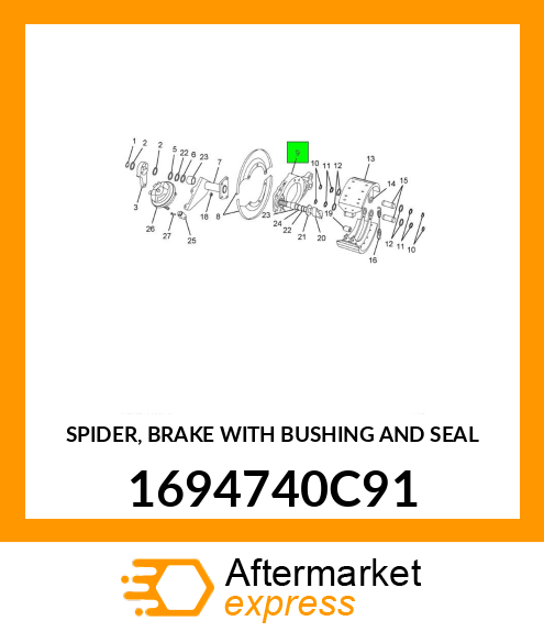 SPIDER, BRAKE WITH BUSHING AND SEAL 1694740C91