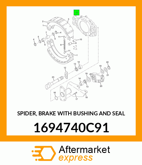 SPIDER, BRAKE WITH BUSHING AND SEAL 1694740C91