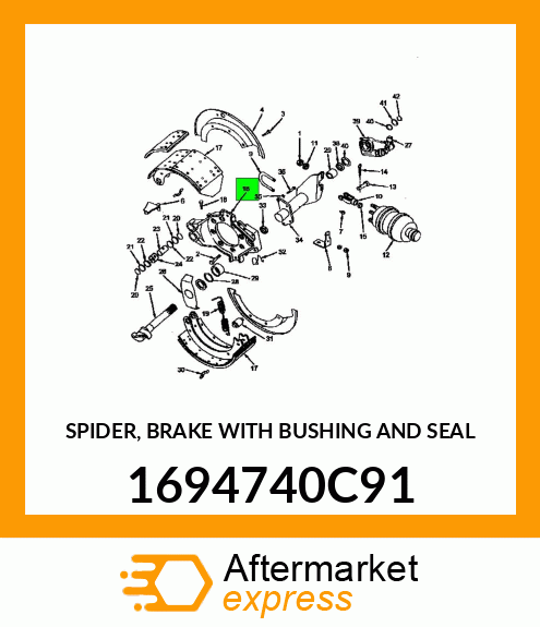 SPIDER, BRAKE WITH BUSHING AND SEAL 1694740C91