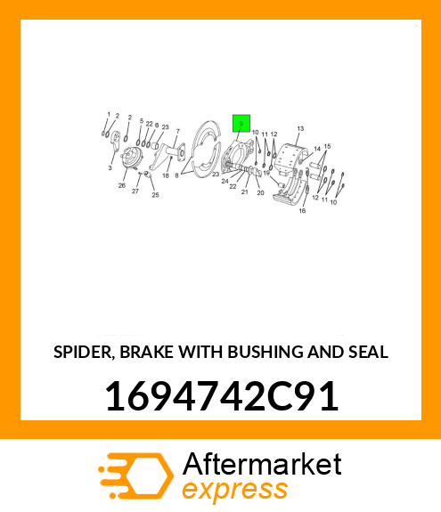 SPIDER, BRAKE WITH BUSHING AND SEAL 1694742C91