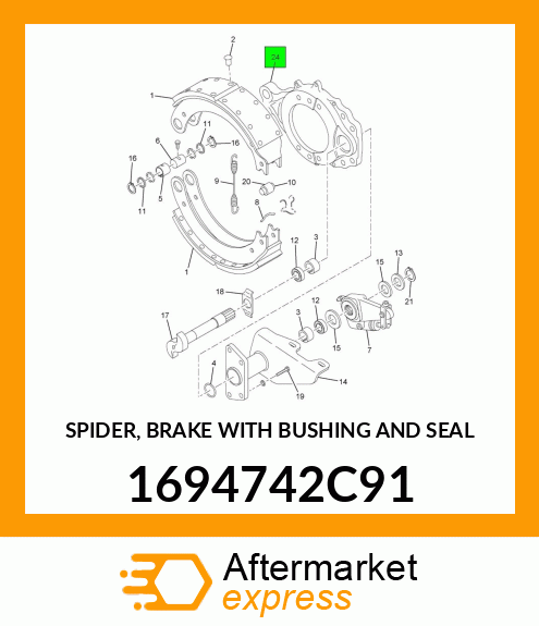 SPIDER, BRAKE WITH BUSHING AND SEAL 1694742C91