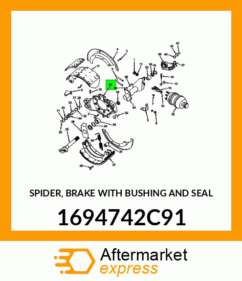 SPIDER, BRAKE WITH BUSHING AND SEAL 1694742C91