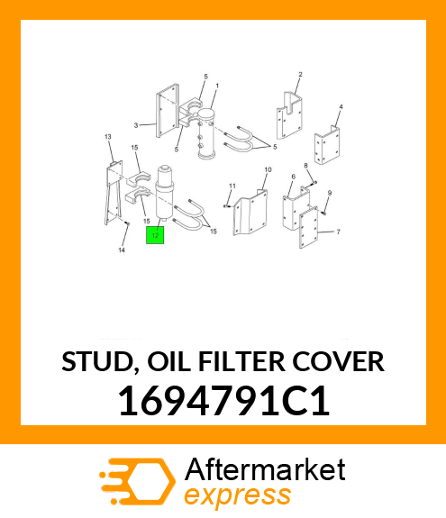 STUD, OIL FILTER COVER 1694791C1