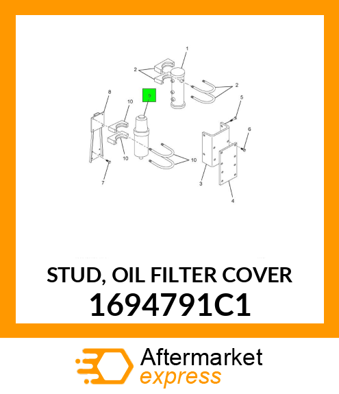 STUD, OIL FILTER COVER 1694791C1