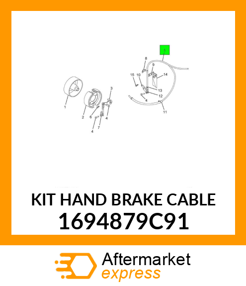 KIT HAND BRAKE CABLE 1694879C91