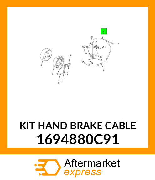 KIT HAND BRAKE CABLE 1694880C91
