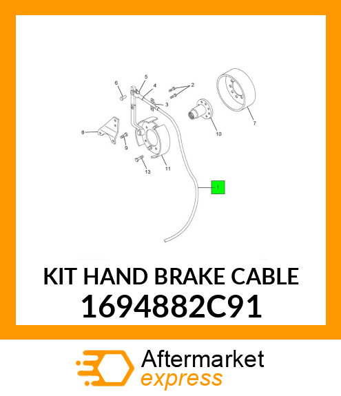 KIT HAND BRAKE CABLE 1694882C91