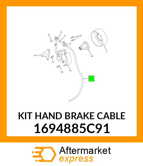 KIT HAND BRAKE CABLE 1694885C91