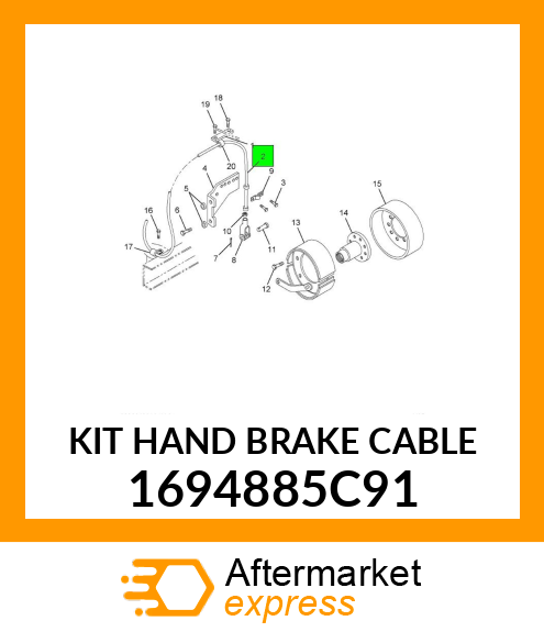 KIT HAND BRAKE CABLE 1694885C91