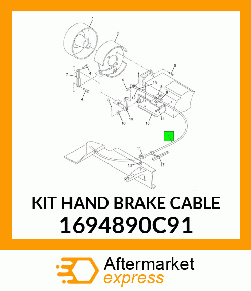 KIT HAND BRAKE CABLE 1694890C91