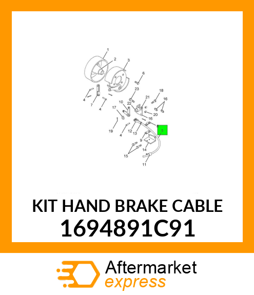 KIT HAND BRAKE CABLE 1694891C91