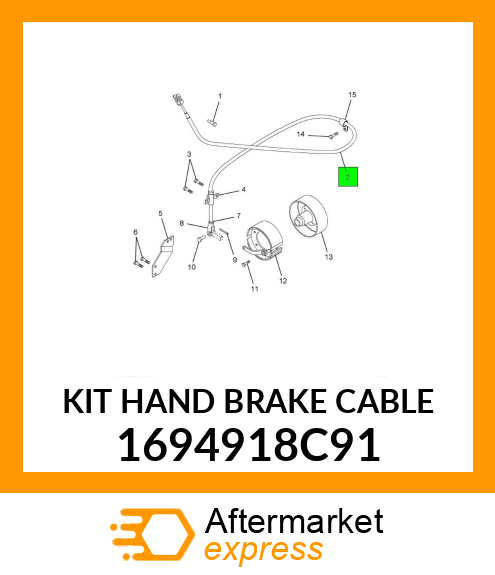 KIT HAND BRAKE CABLE 1694918C91