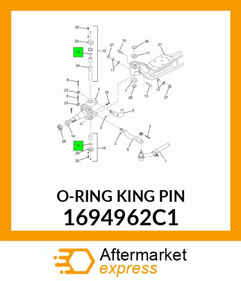 O-RING KING PIN 1694962C1