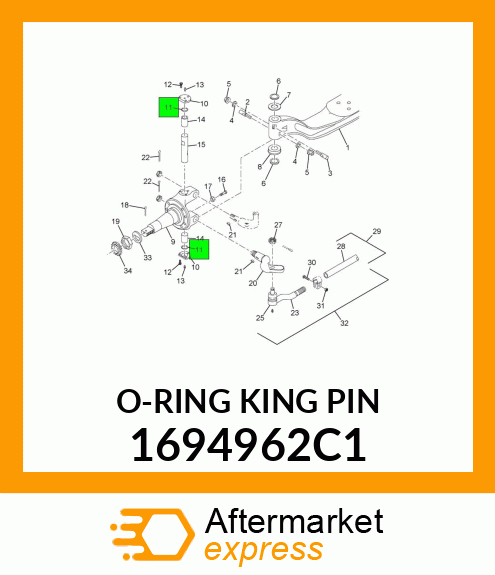 O-RING KING PIN 1694962C1