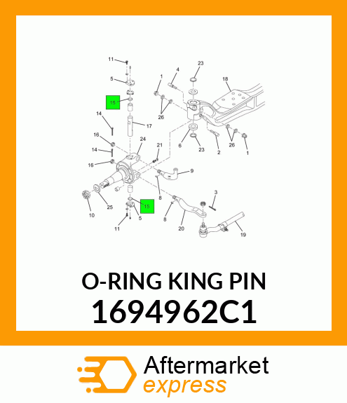 O-RING KING PIN 1694962C1