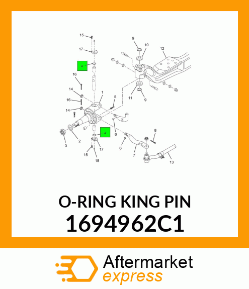 O-RING KING PIN 1694962C1