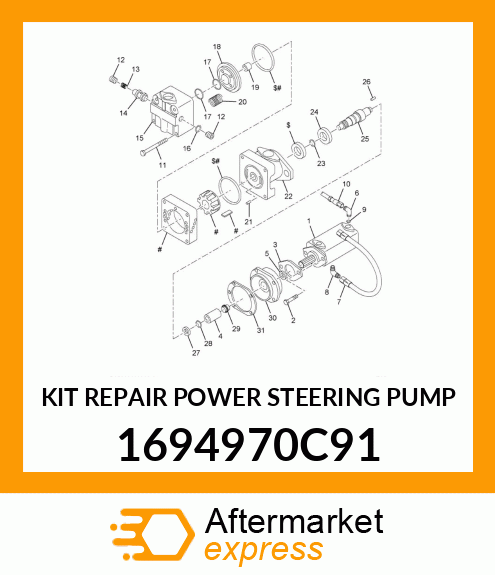 KIT REPAIR POWER STEERING PUMP 1694970C91