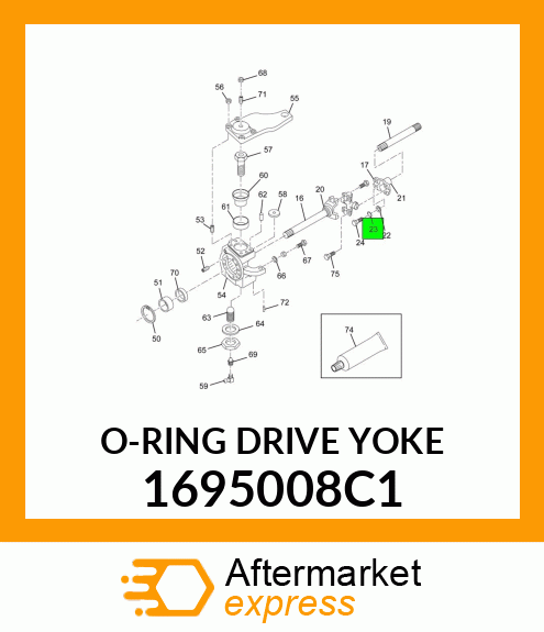 O-RING DRIVE YOKE 1695008C1
