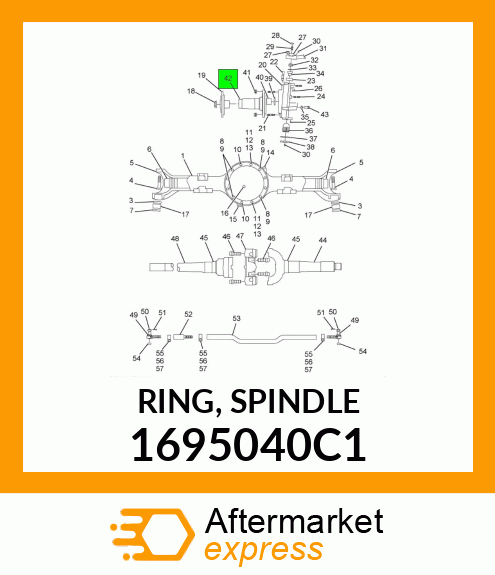 RING, SPINDLE 1695040C1