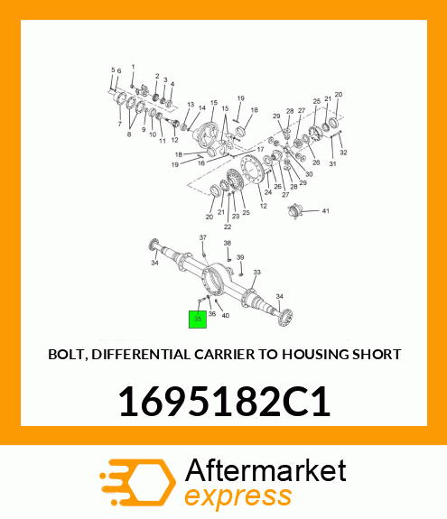 BOLT, DIFFERENTIAL CARRIER TO HOUSING SHORT 1695182C1