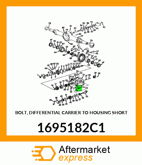 BOLT, DIFFERENTIAL CARRIER TO HOUSING SHORT 1695182C1