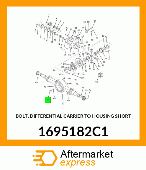 BOLT, DIFFERENTIAL CARRIER TO HOUSING SHORT 1695182C1