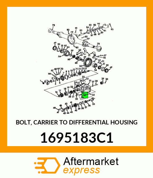 BOLT, CARRIER TO DIFFERENTIAL HOUSING 1695183C1